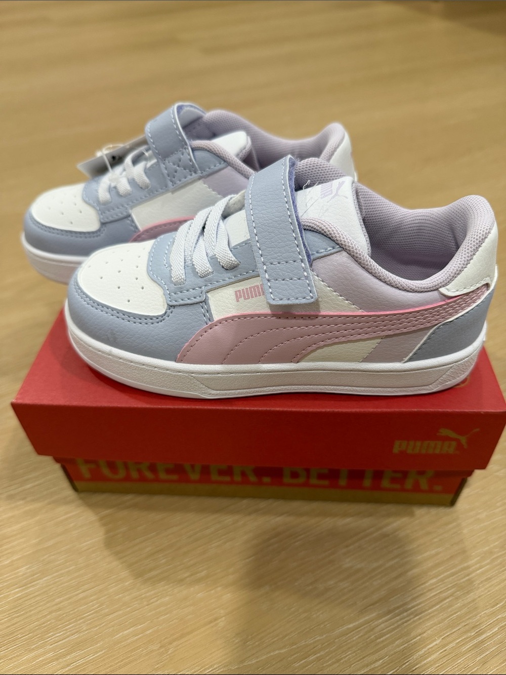 Puma Kids Two-Tone Pink & Lavender Low-Top Sneakers